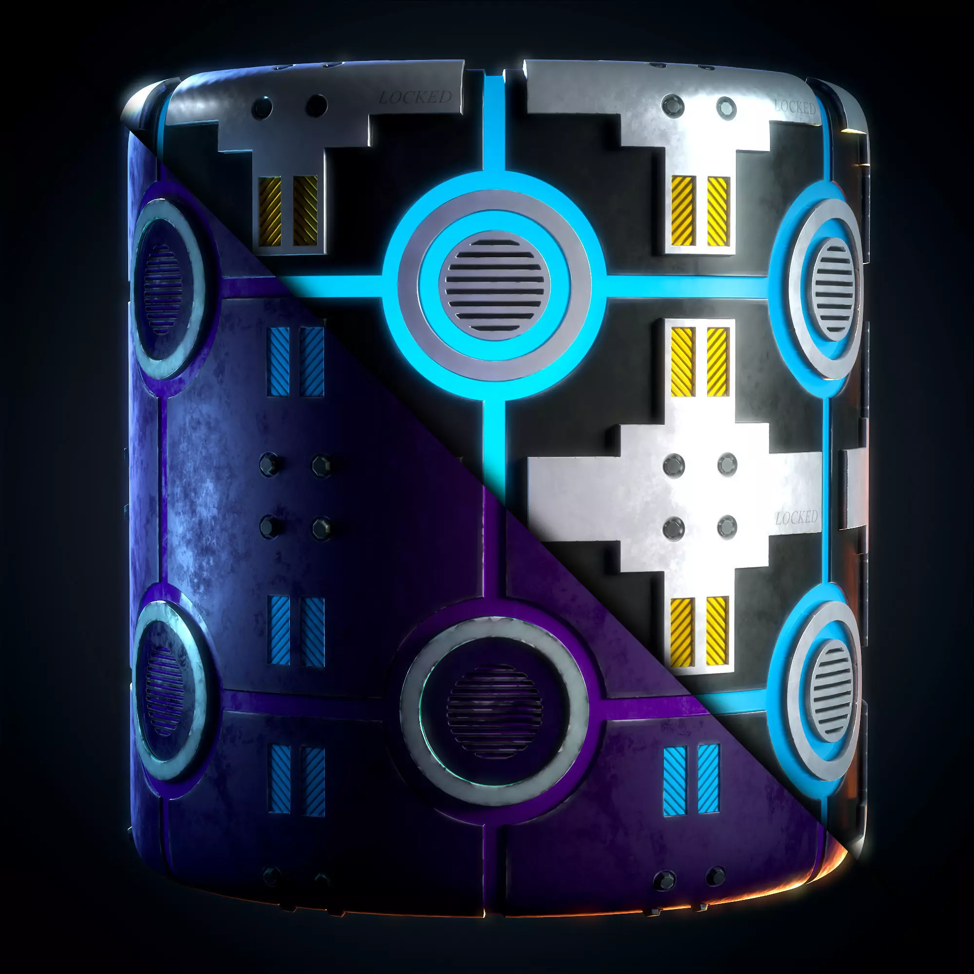 Sci-fi Metal Plat Stylized - VOL 05 - SBsar - Maps Texture_5