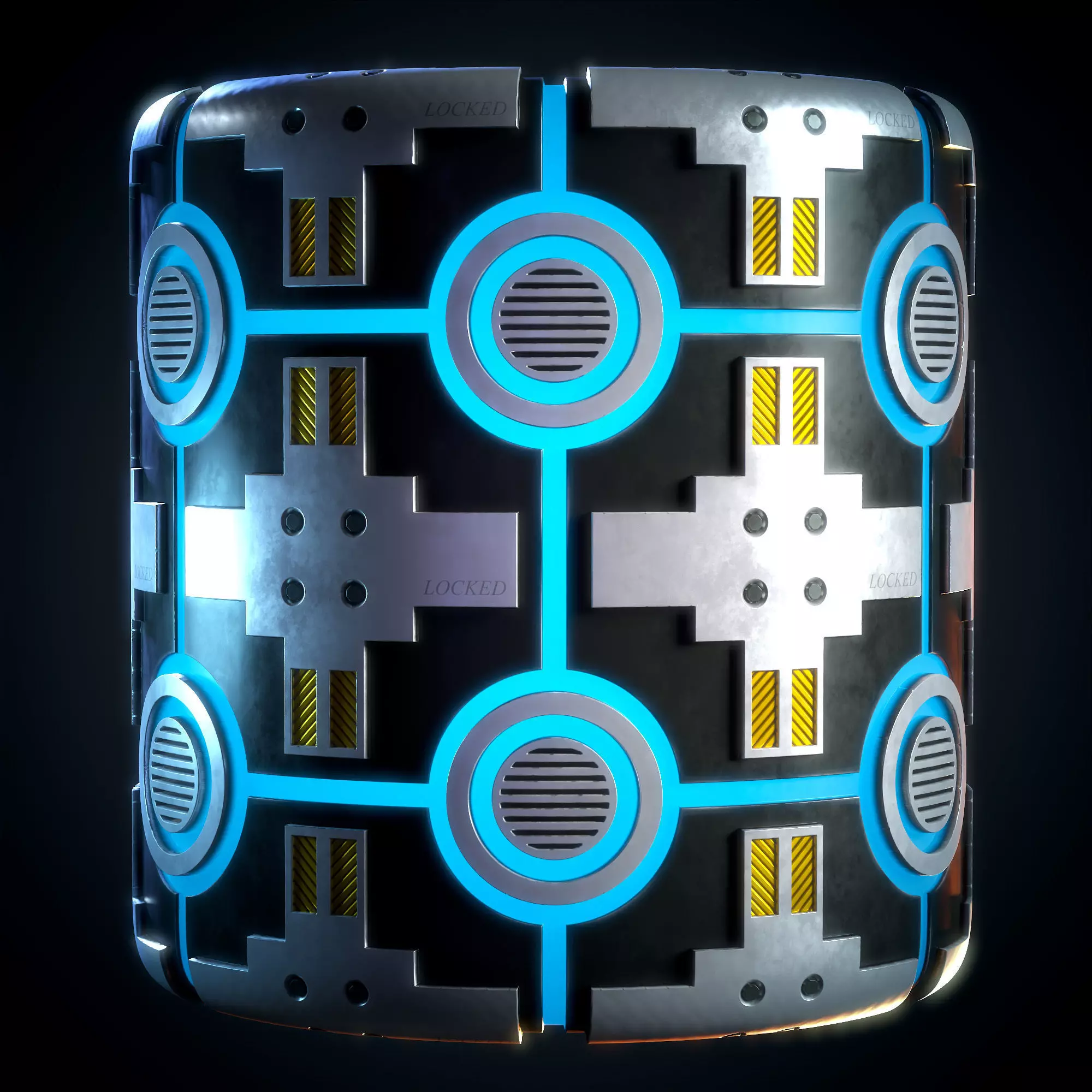 Sci-fi Metal Plat Stylized - VOL 05 - SBsar - Maps Texture_0