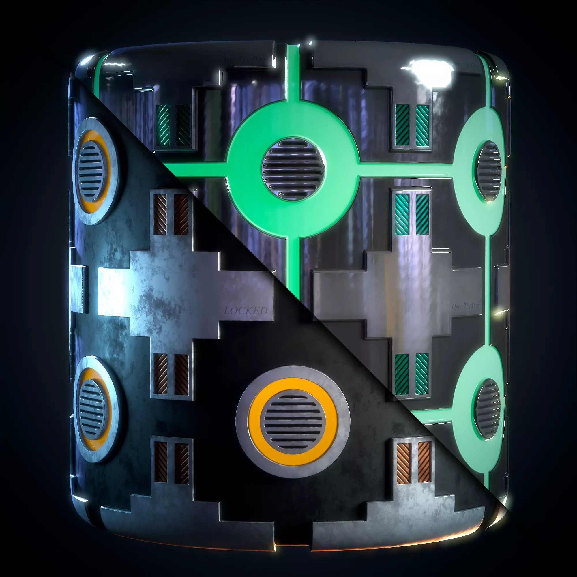 Sci-fi Metal Plat Stylized - VOL 05 - SBsar - Maps Texture_6