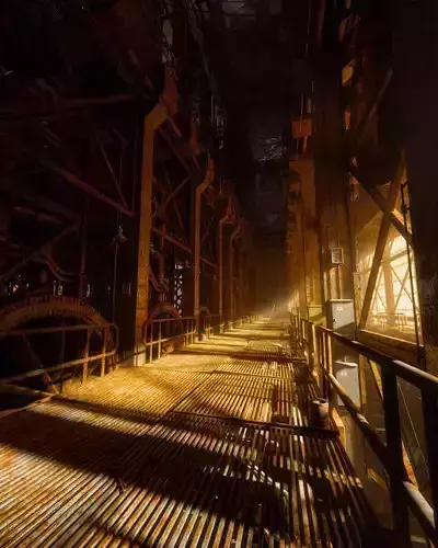 Abandoned Factory in Blender