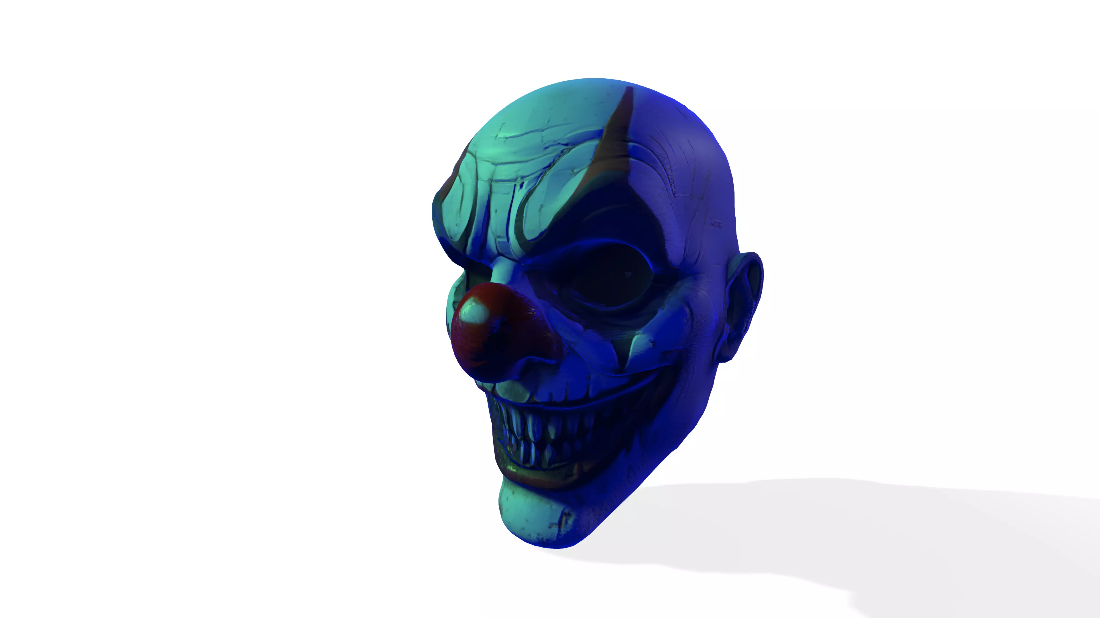 Realistic Clown Mask High Detail 3D Model for Games and 3D Print 3D model_2