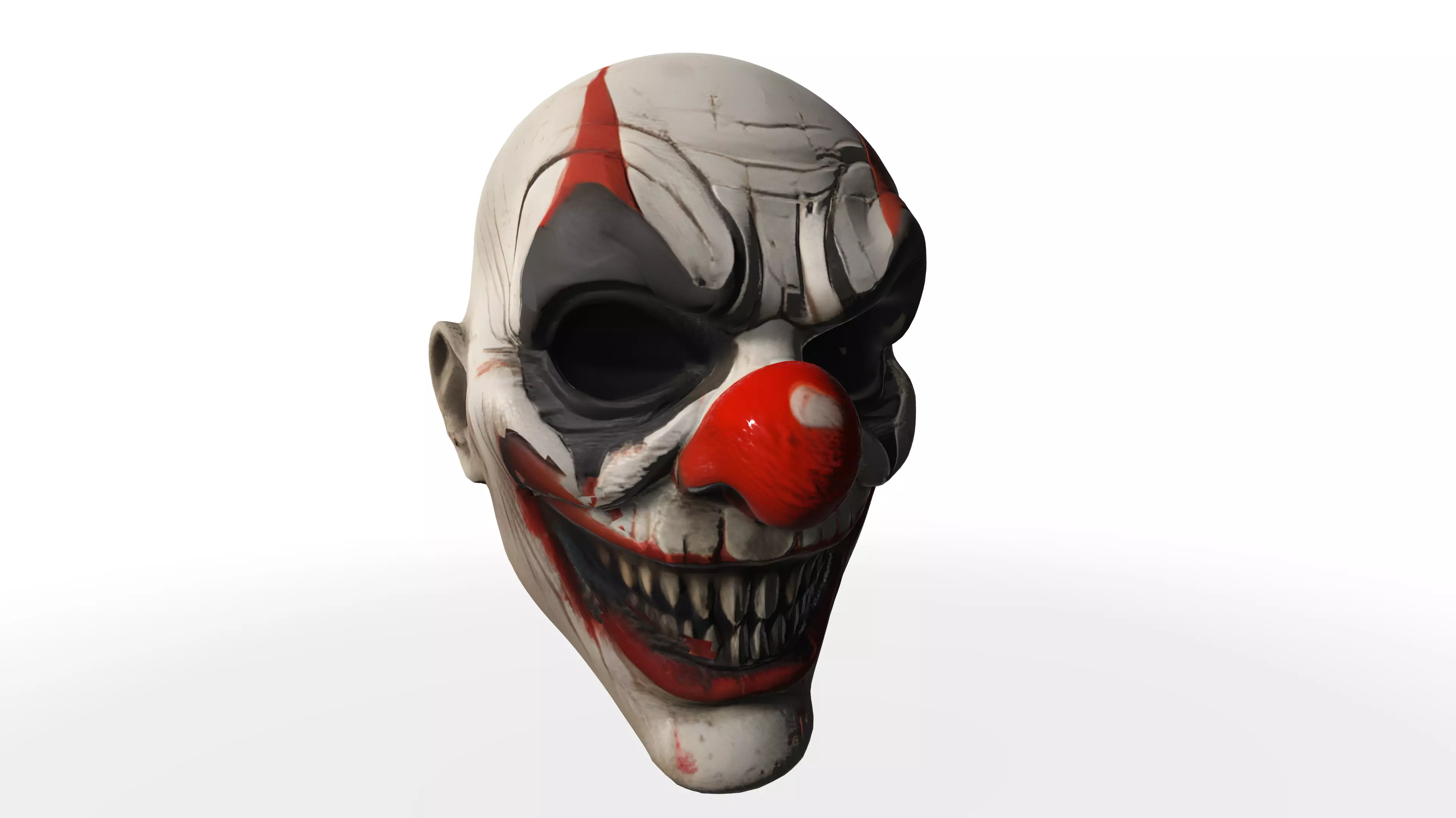Realistic Clown Mask High Detail 3D Model for Games and 3D Print 3D model_1