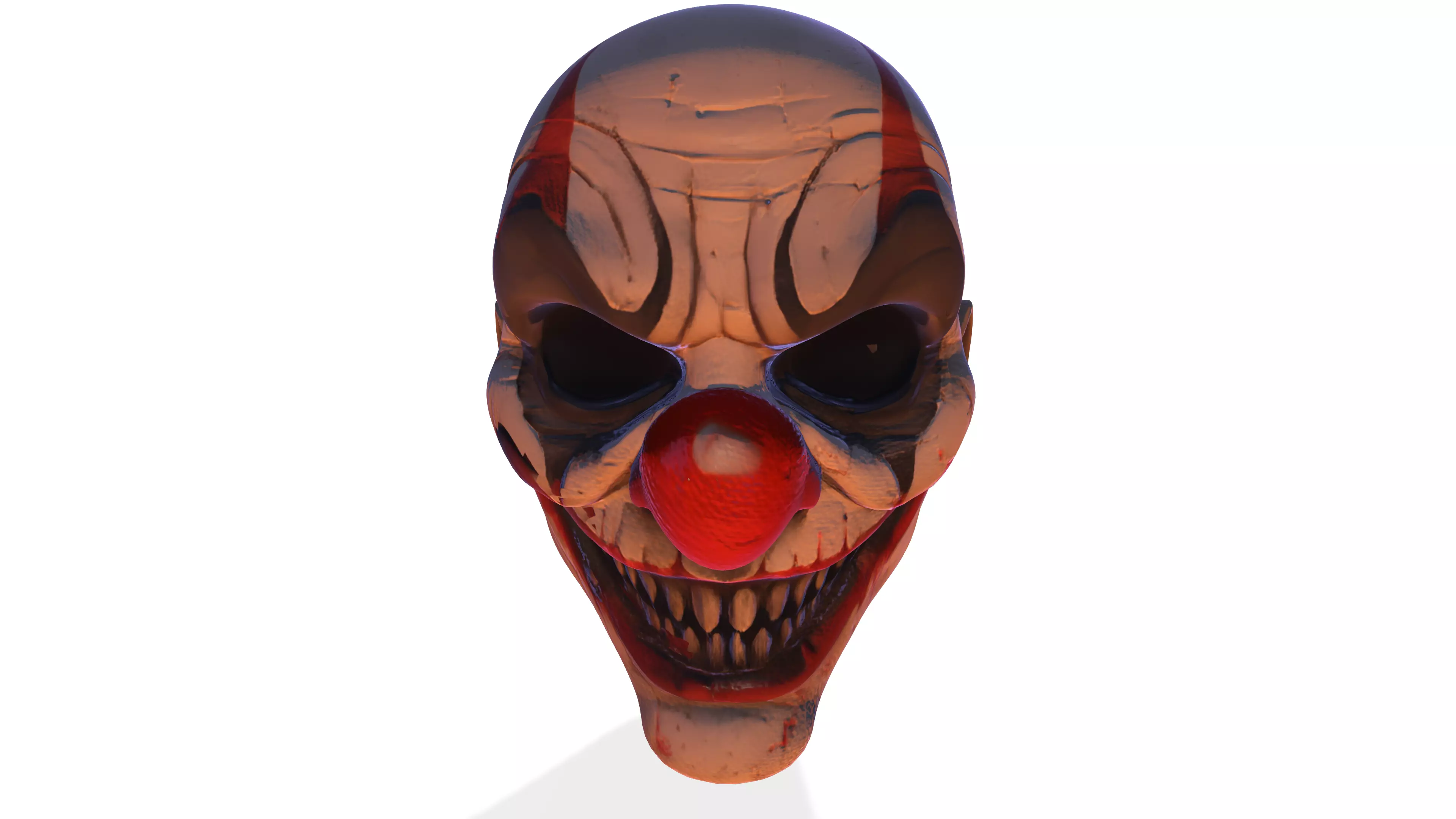 Realistic Clown Mask High Detail 3D Model for Games and 3D Print 3D model_0