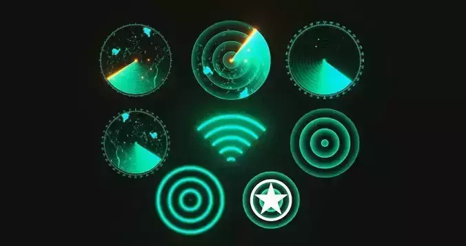scifi radar hud design  Low-poly 3D model