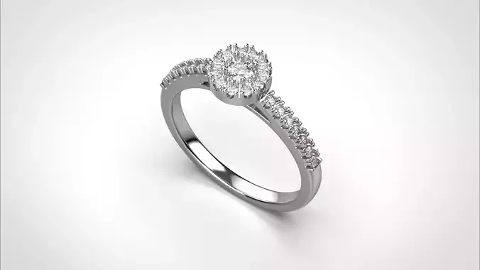 Halo ring stl obj 3D print model R147 3D print model