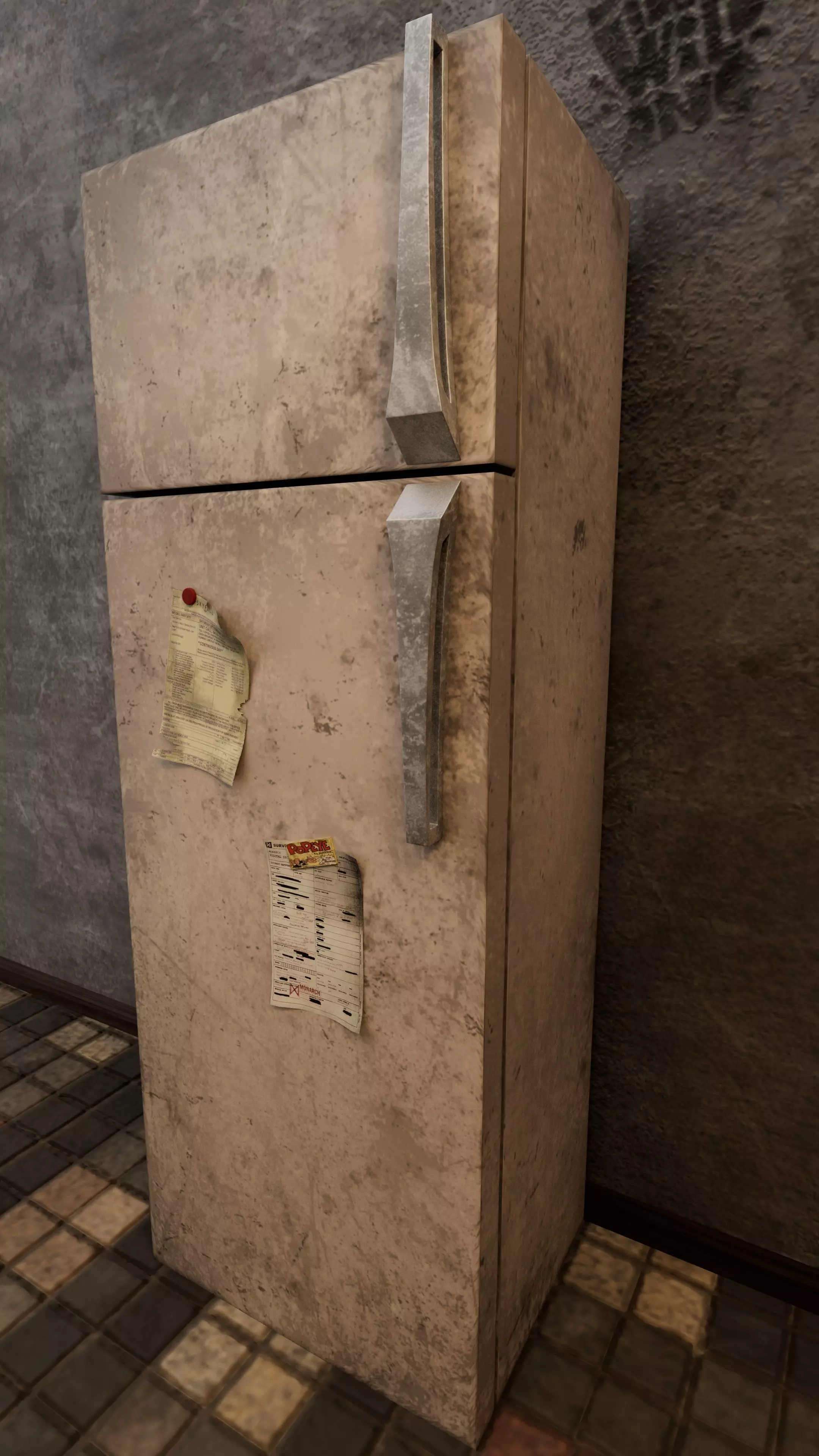 Realistic Fridge 3D model_1