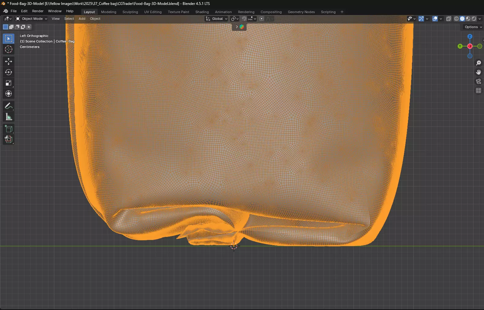 Food Bag Mockup 3D Model 3D model_9