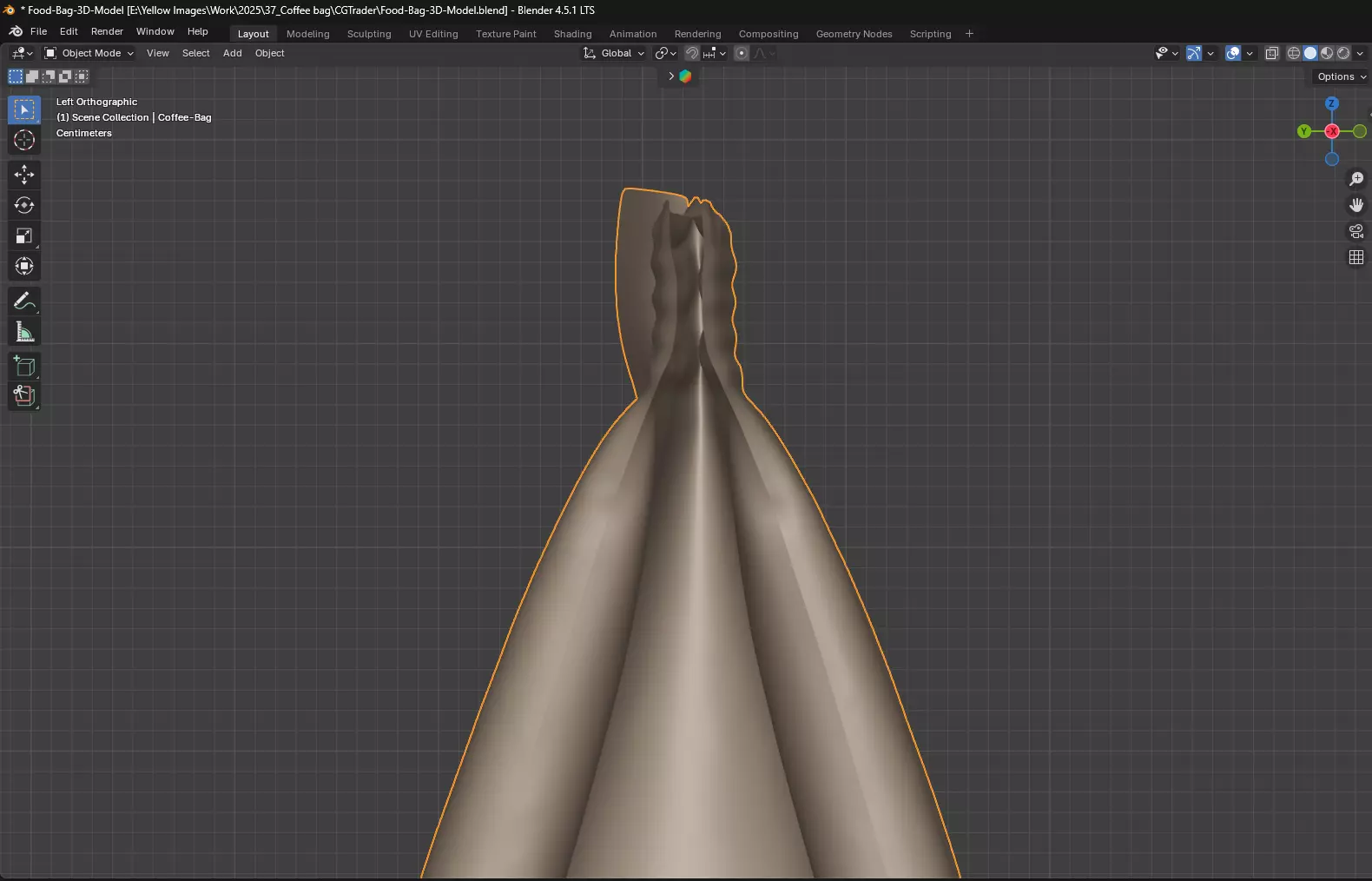 Food Bag Mockup 3D Model 3D model_7