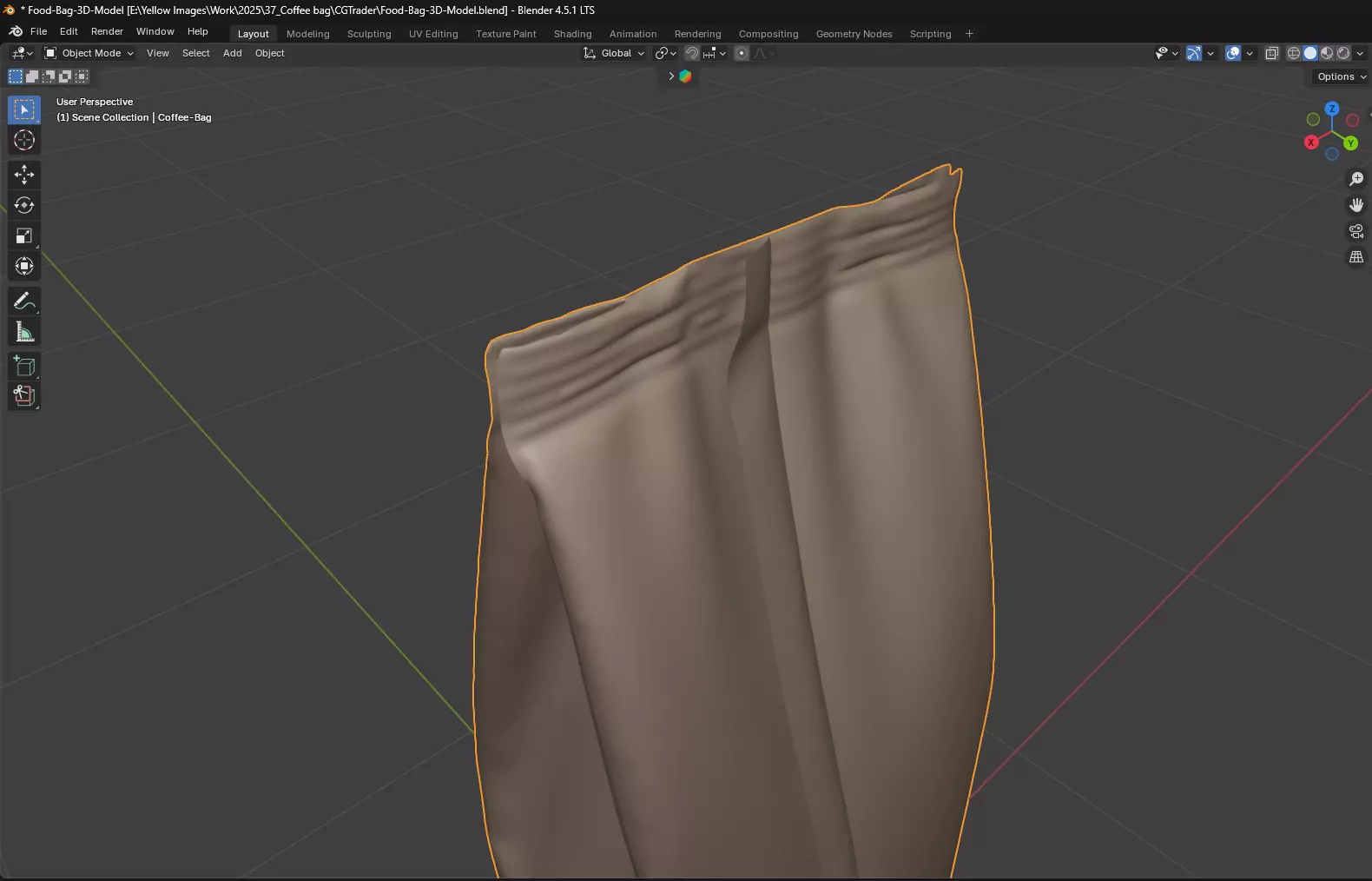 Food Bag Mockup 3D Model 3D model_6