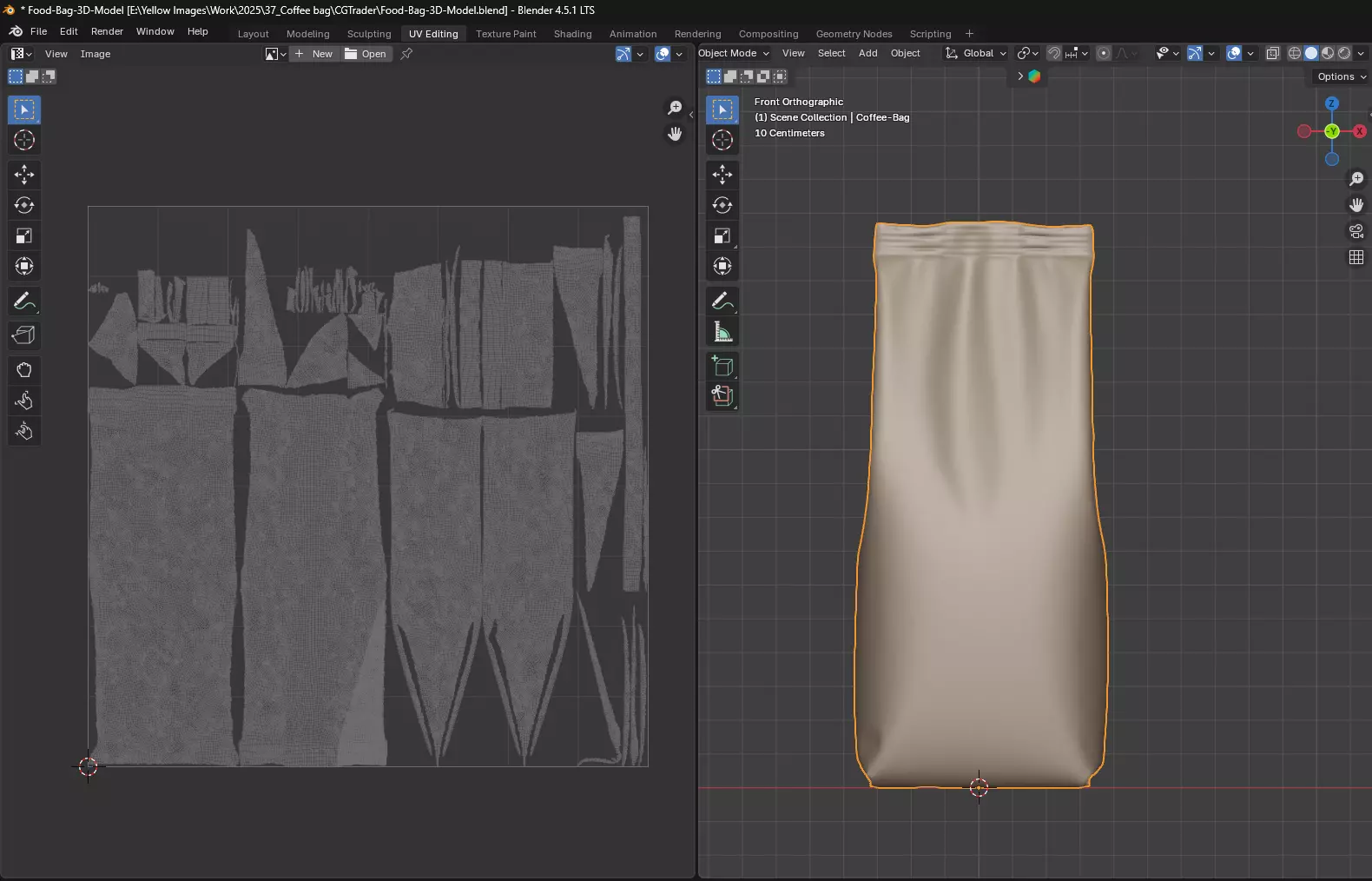 Food Bag Mockup 3D Model 3D model_4