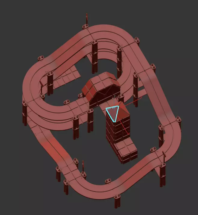 Educational Magnetic Racing Track Tiles Toys 3D model_4