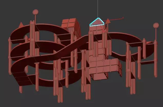 Educational Magnetic Racing Track Tiles Toys 3D model_5