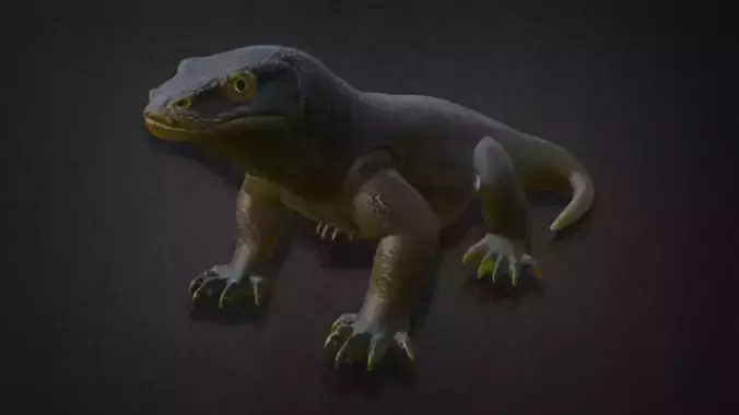 Realistic Komodo Dragon Model 3D model