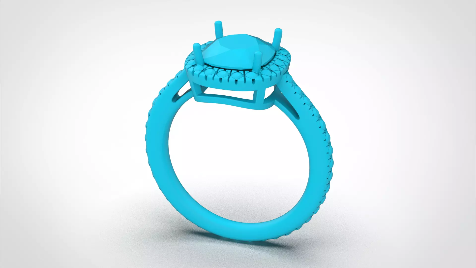 Cushion Halo ring stl obj 3D print model R153 3D print model 3D print model_26