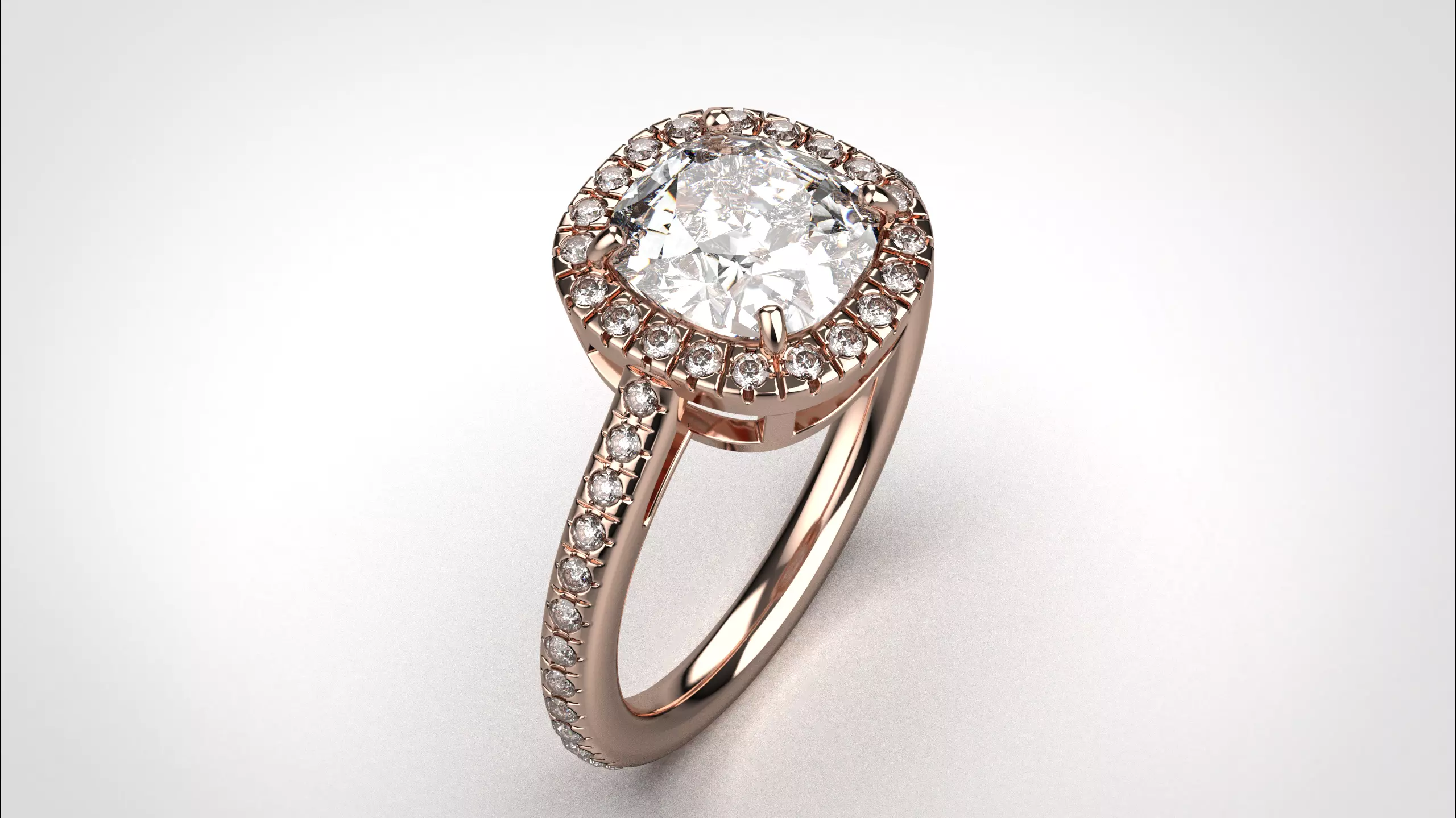 Cushion Halo ring stl obj 3D print model R153 3D print model 3D print model_21