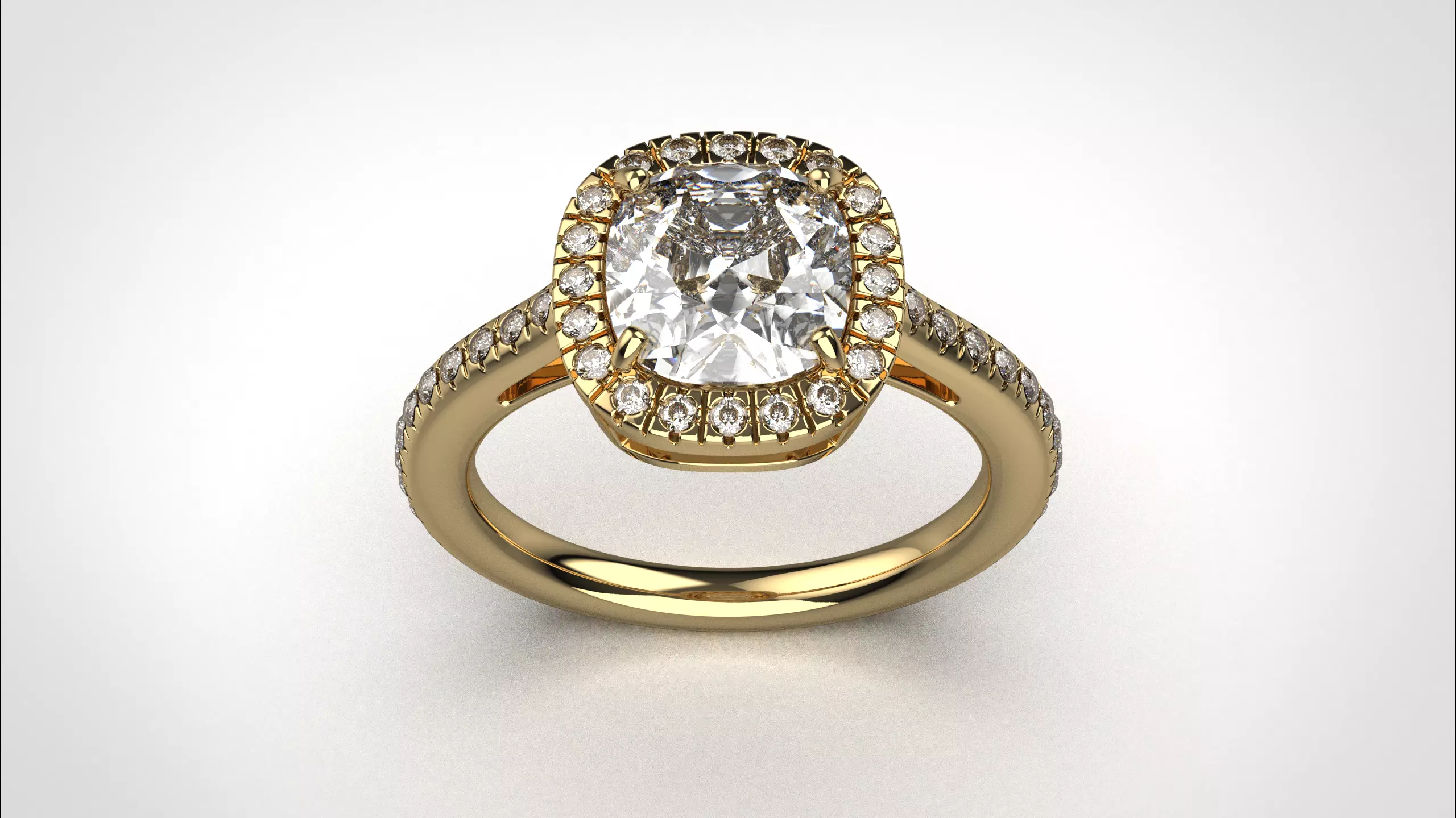 Cushion Halo ring stl obj 3D print model R153 3D print model 3D print model_10