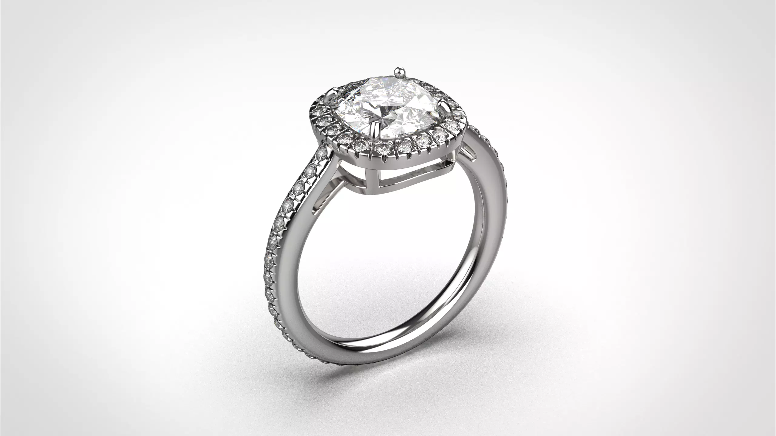 Cushion Halo ring stl obj 3D print model R153 3D print model 3D print model_1