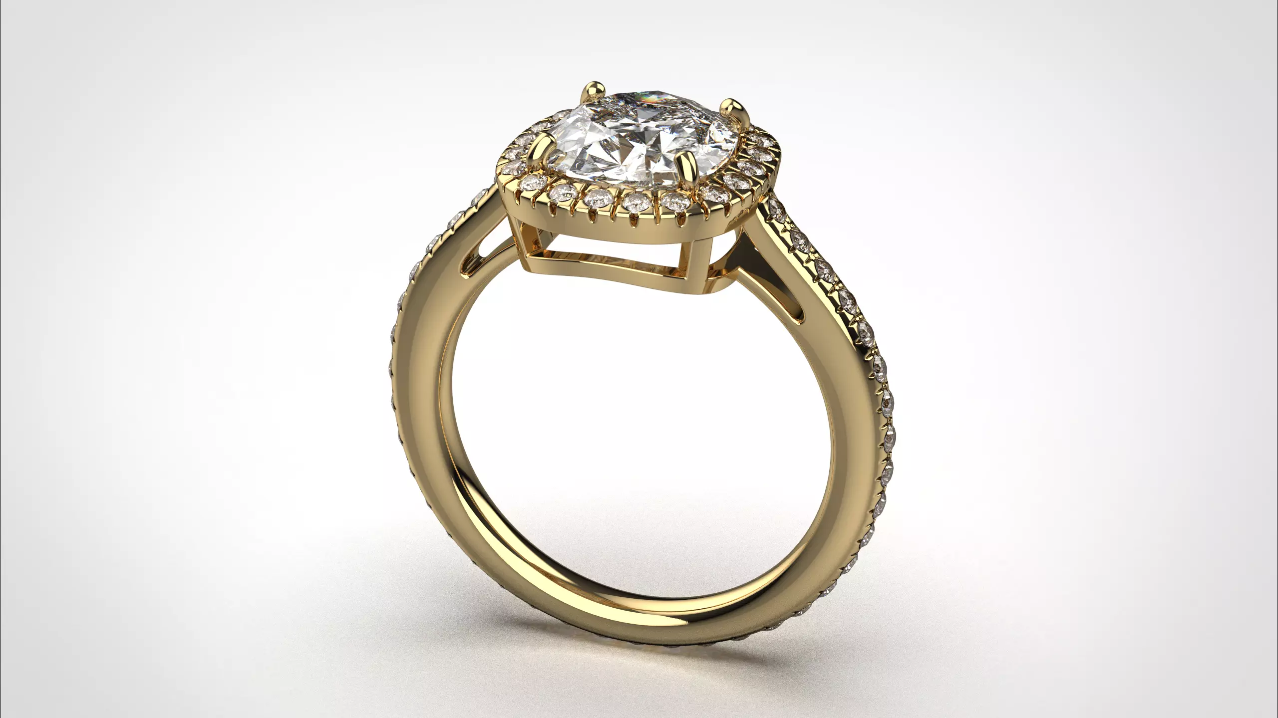 Cushion Halo ring stl obj 3D print model R153 3D print model 3D print model_12