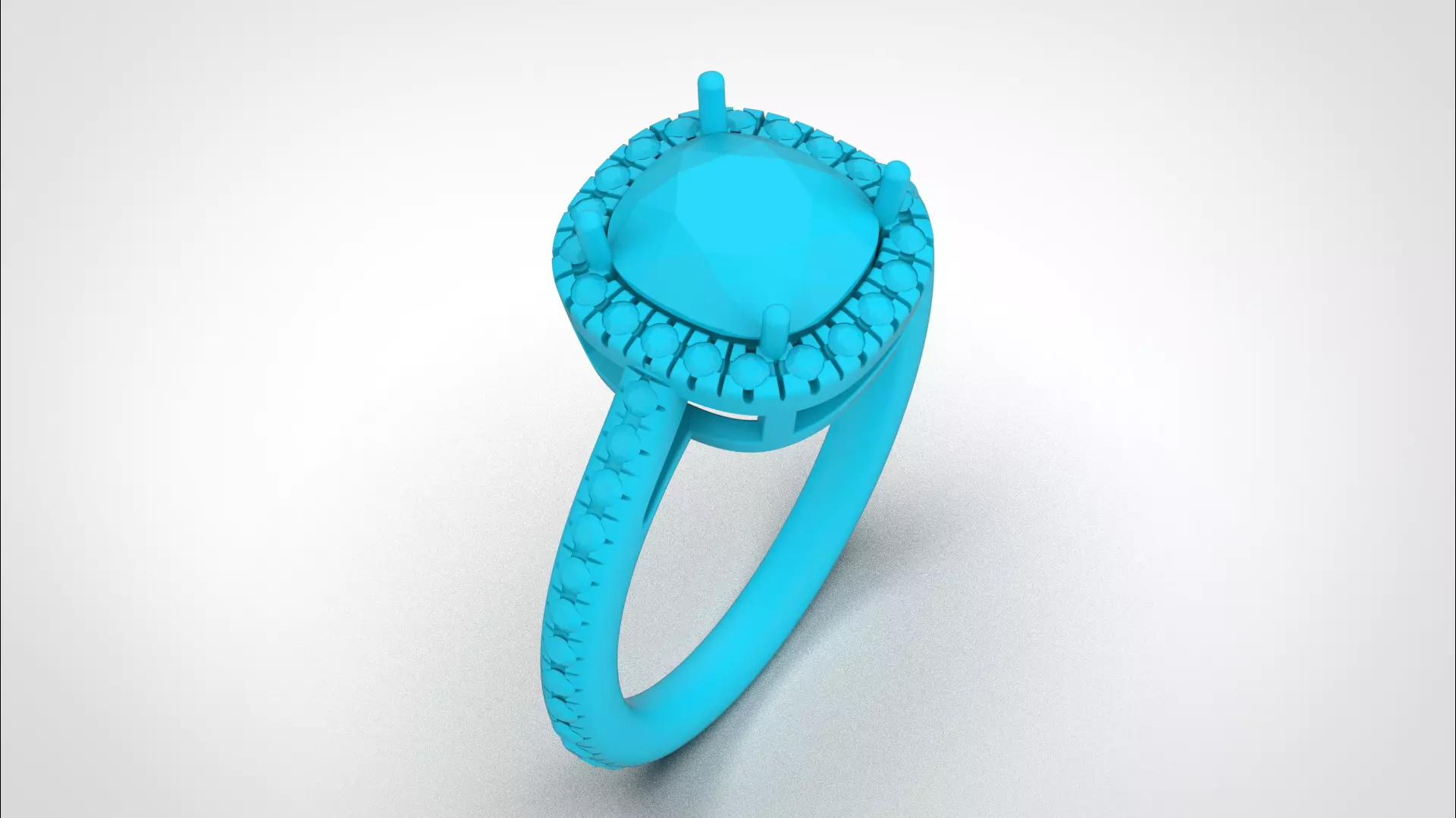 Cushion Halo ring stl obj 3D print model R153 3D print model 3D print model_28