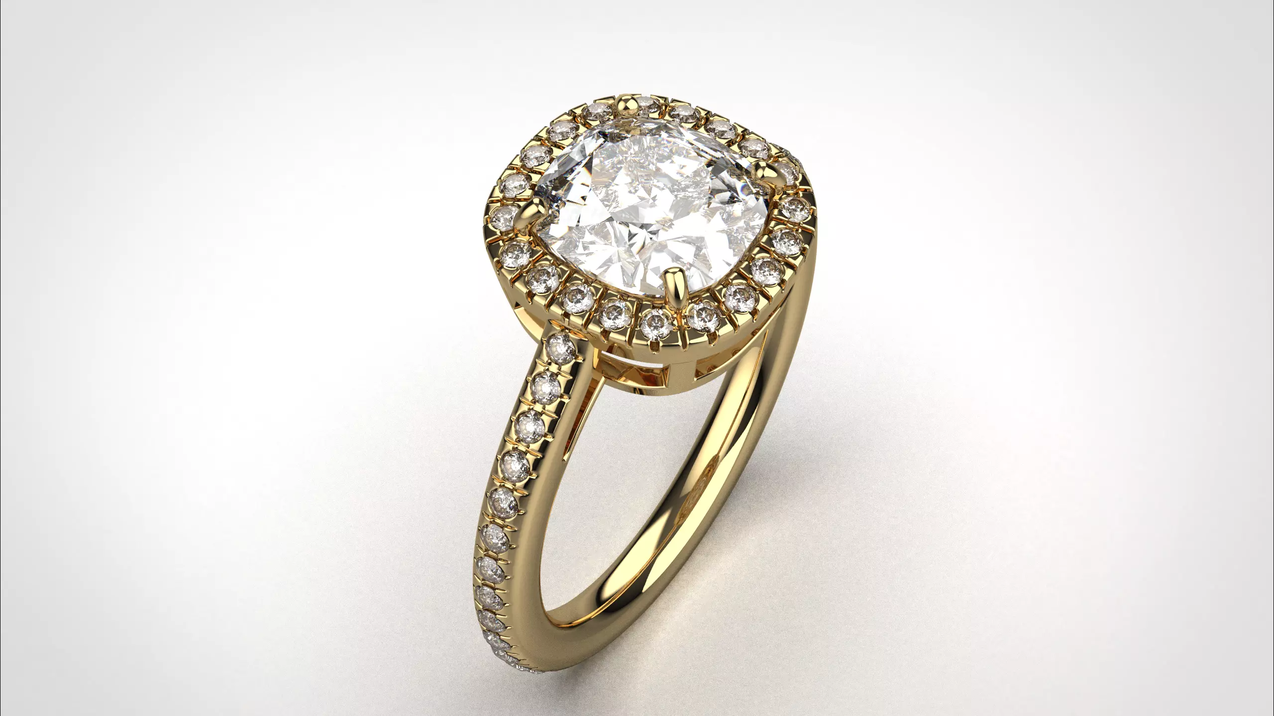 Cushion Halo ring stl obj 3D print model R153 3D print model 3D print model_14