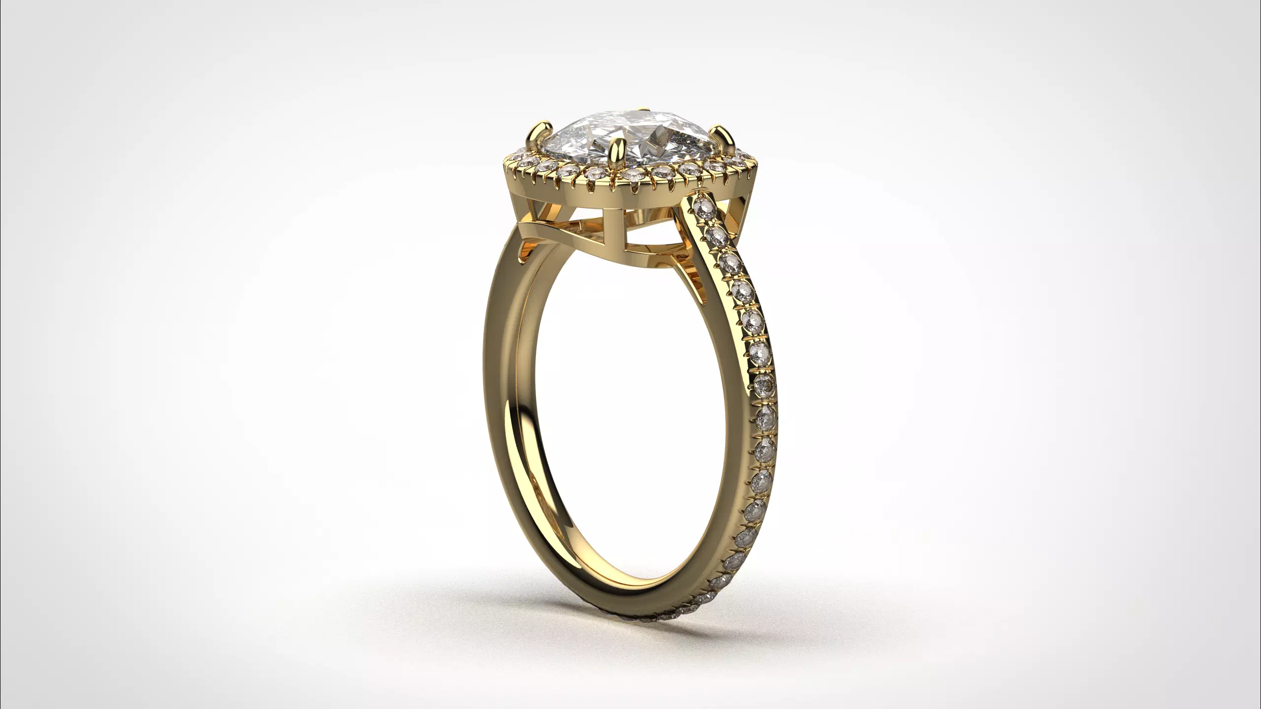 Cushion Halo ring stl obj 3D print model R153 3D print model 3D print model_13