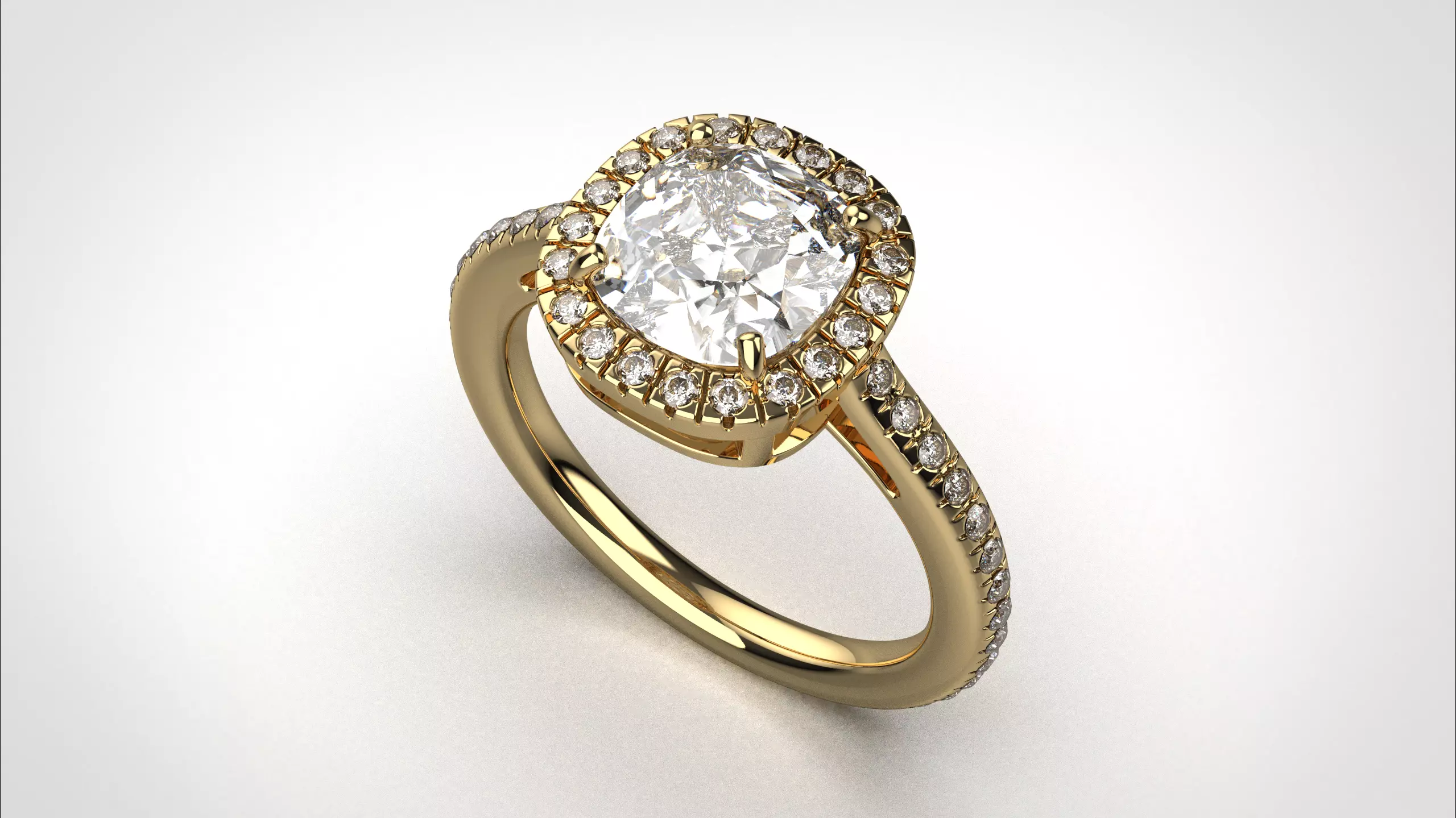 Cushion Halo ring stl obj 3D print model R153 3D print model 3D print model_8