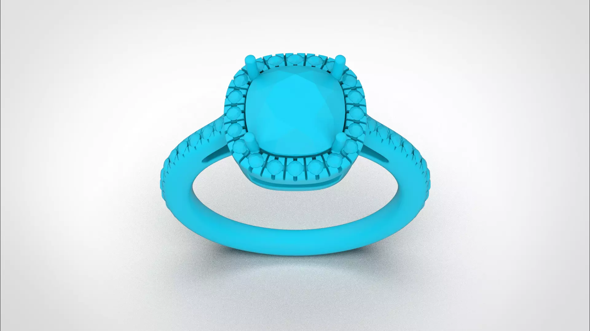 Cushion Halo ring stl obj 3D print model R153 3D print model 3D print model_24