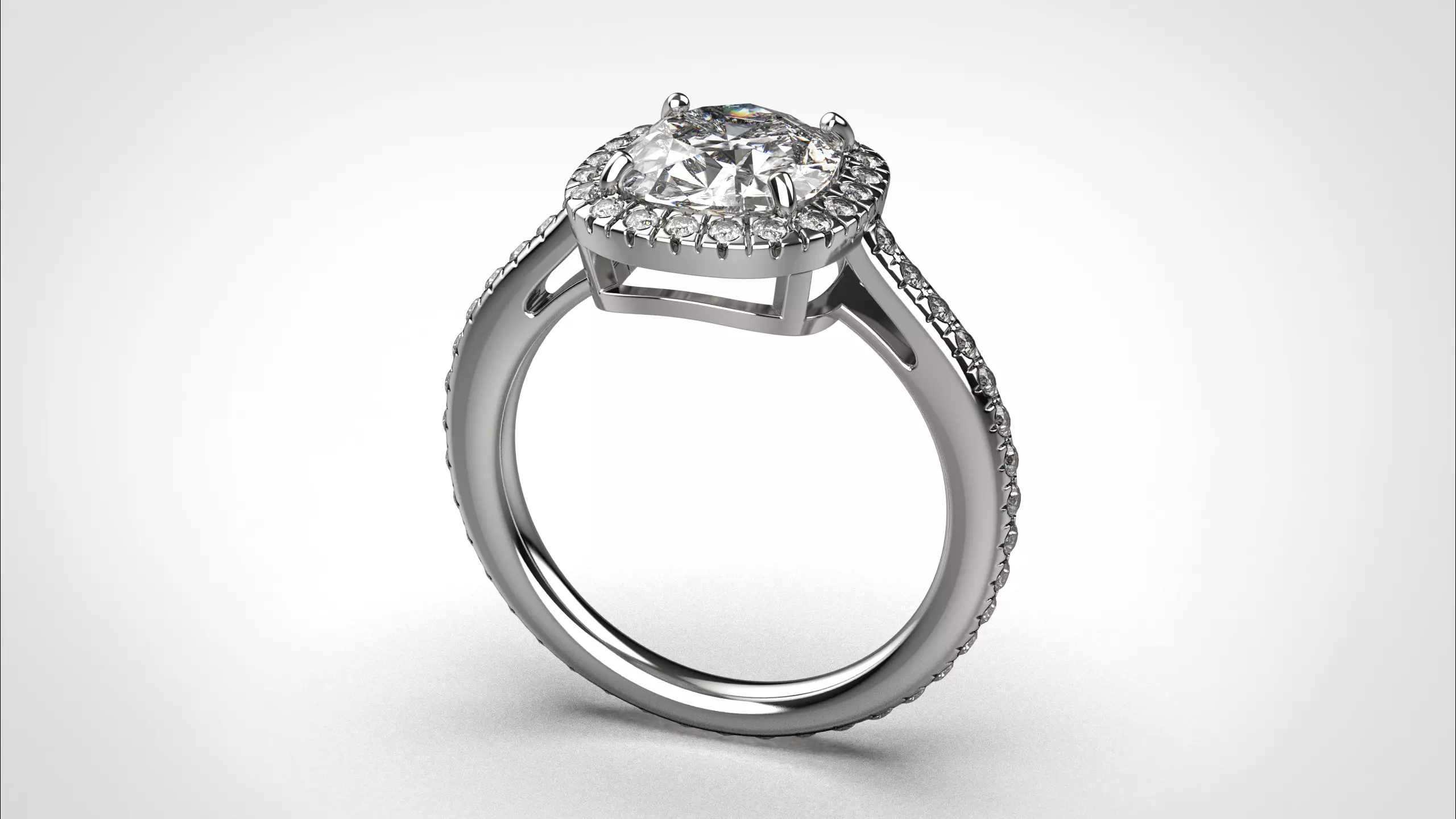 Cushion Halo ring stl obj 3D print model R153 3D print model 3D print model_4