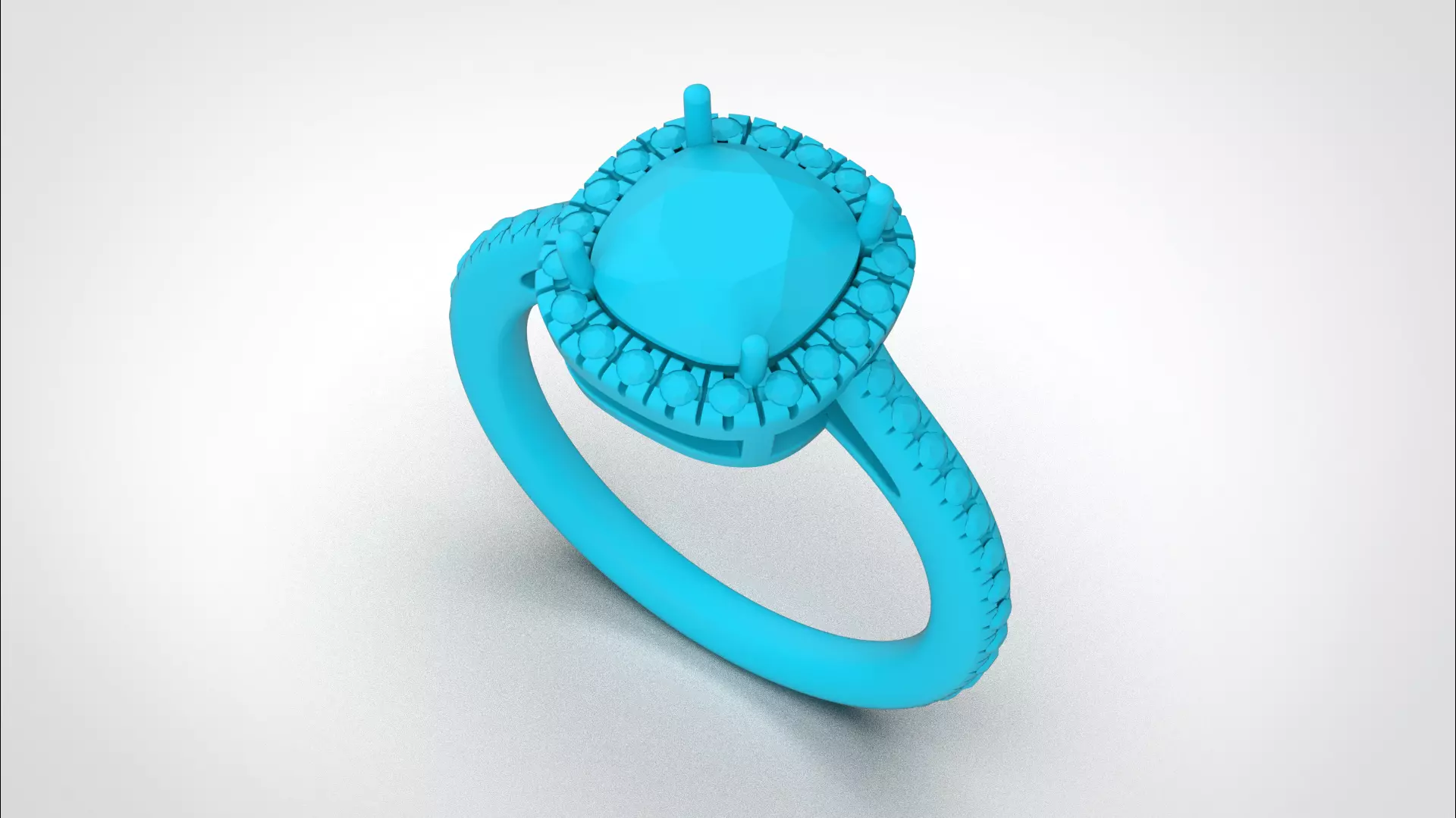 Cushion Halo ring stl obj 3D print model R153 3D print model 3D print model_22