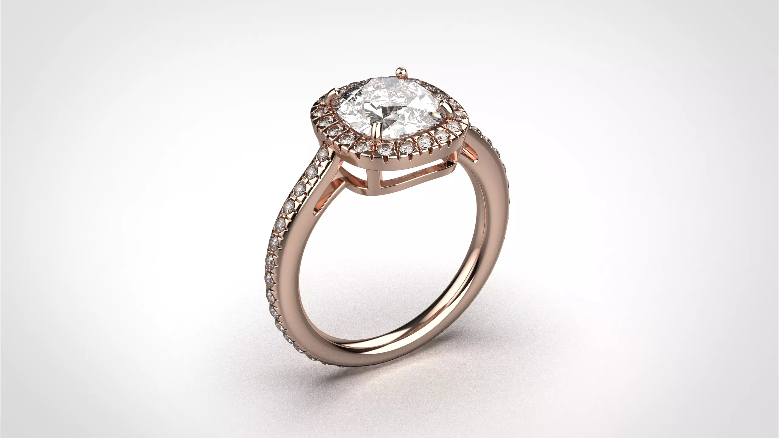 Cushion Halo ring stl obj 3D print model R153 3D print model 3D print model_16