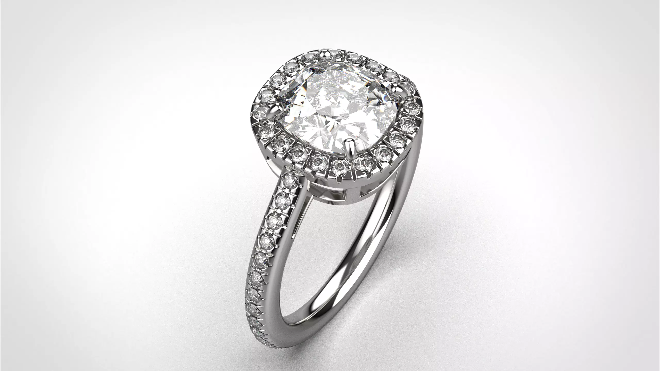 Cushion Halo ring stl obj 3D print model R153 3D print model 3D print model_6