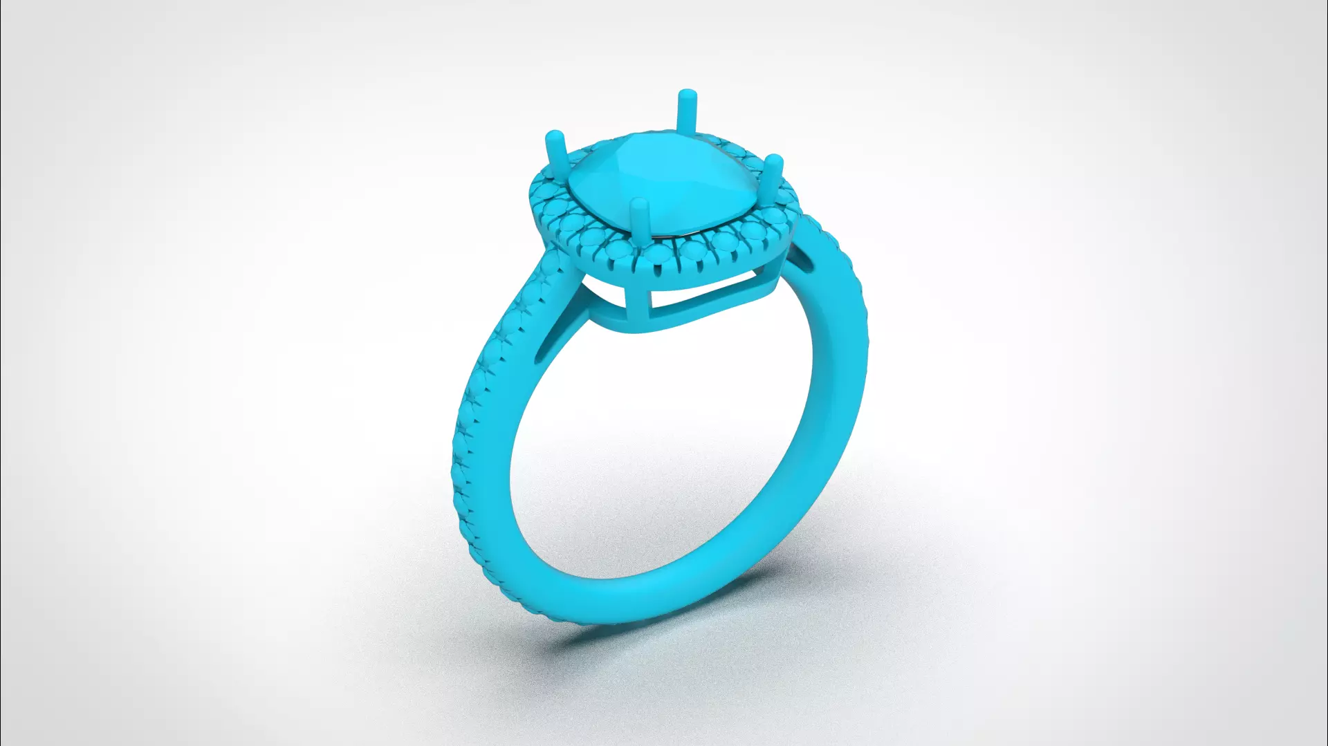 Cushion Halo ring stl obj 3D print model R153 3D print model 3D print model_23
