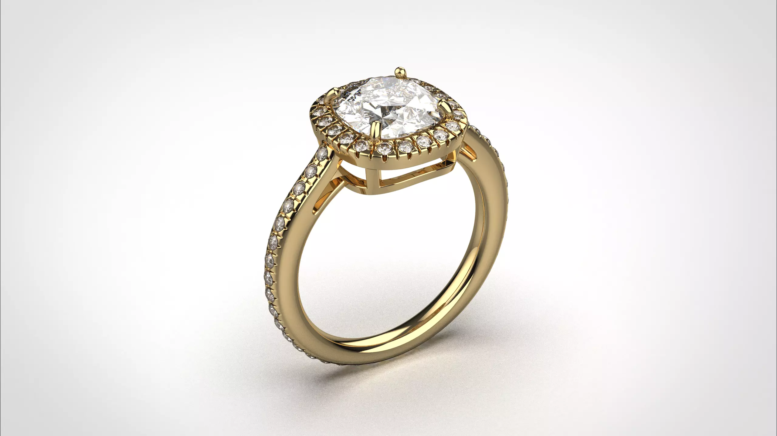 Cushion Halo ring stl obj 3D print model R153 3D print model 3D print model_9