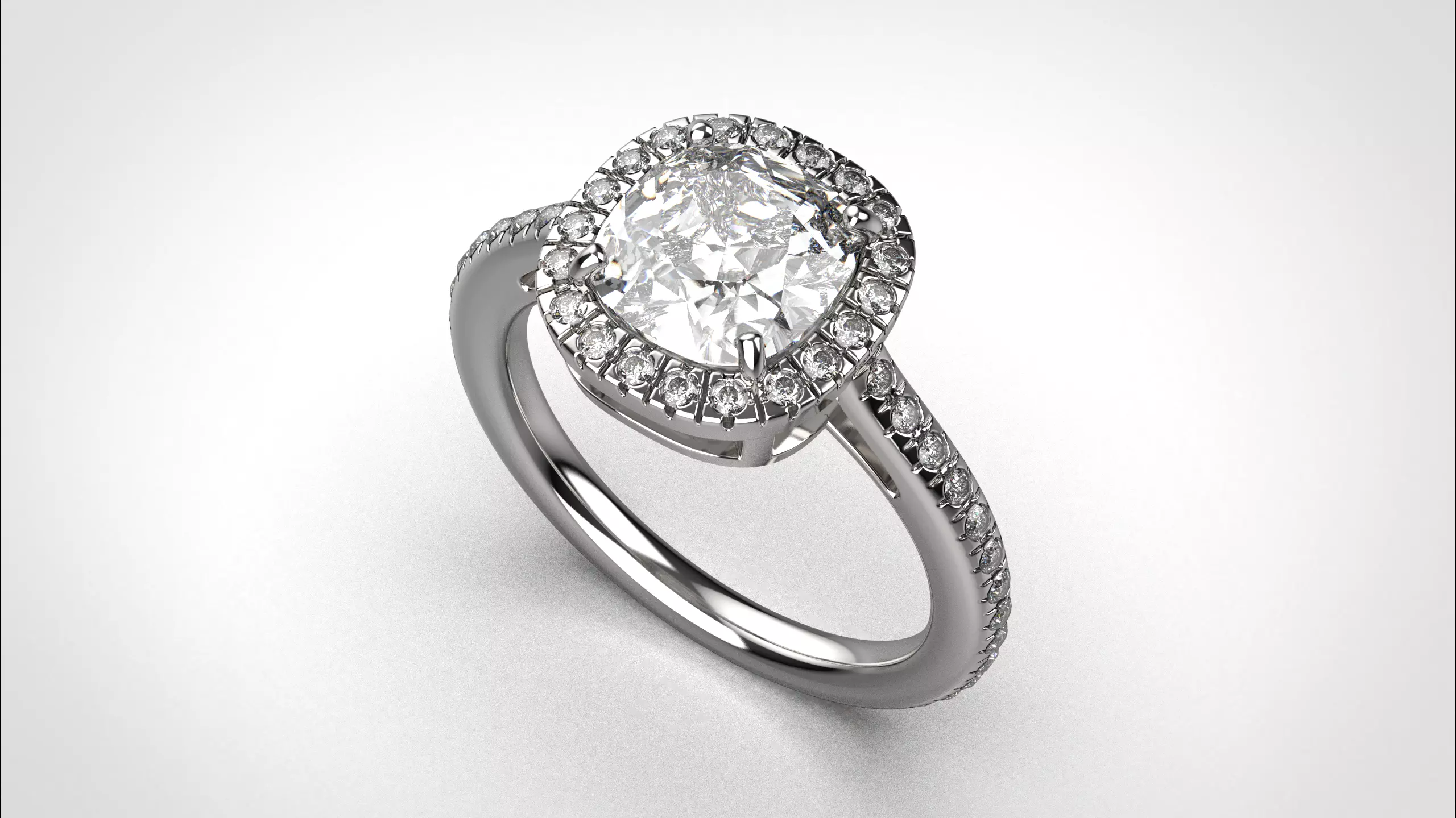 Cushion Halo ring stl obj 3D print model R153 3D print model 3D print model_0