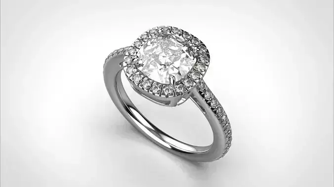 Cushion Halo ring stl obj 3D print model R153 3D print model