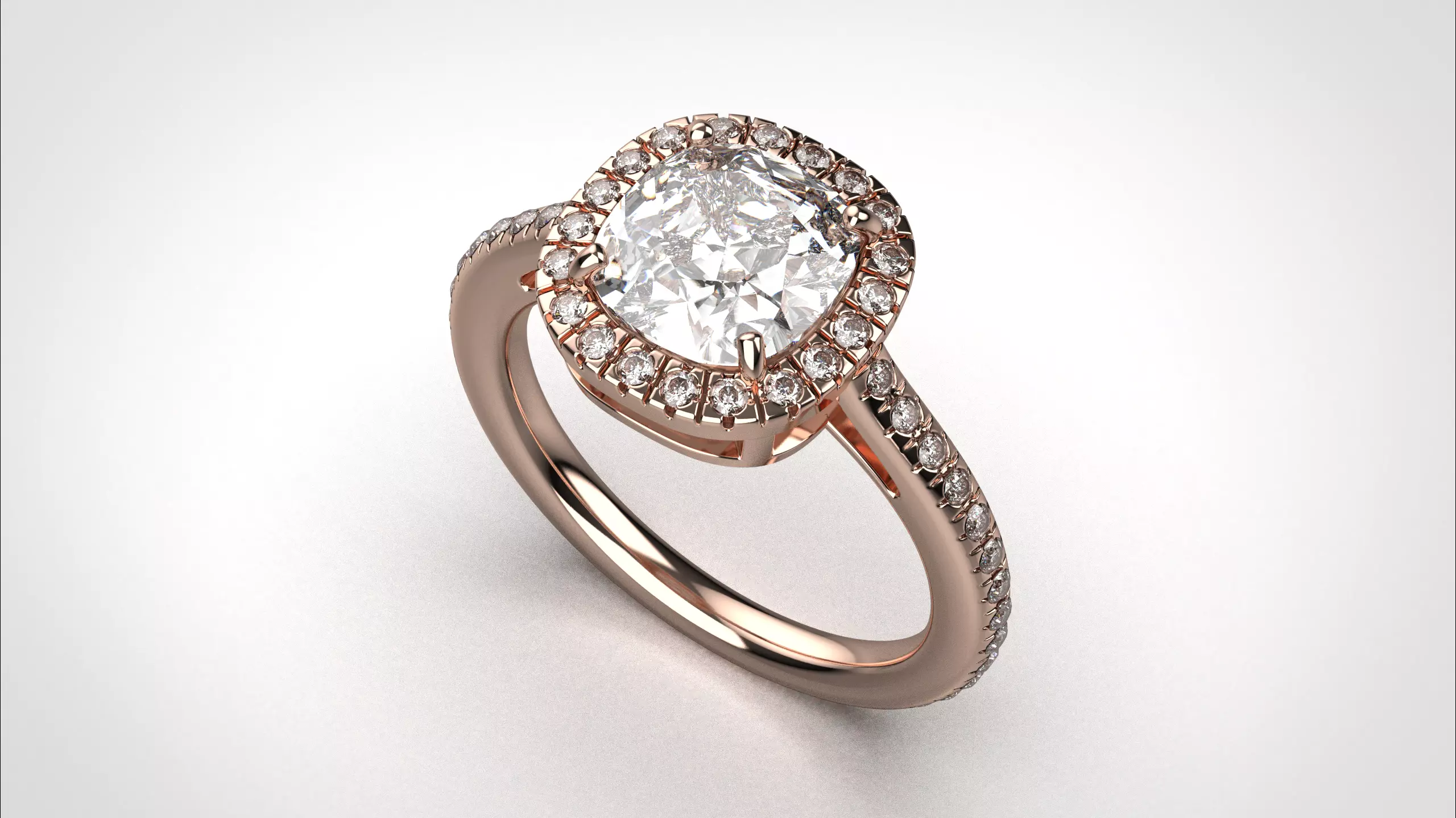 Cushion Halo ring stl obj 3D print model R153 3D print model 3D print model_15