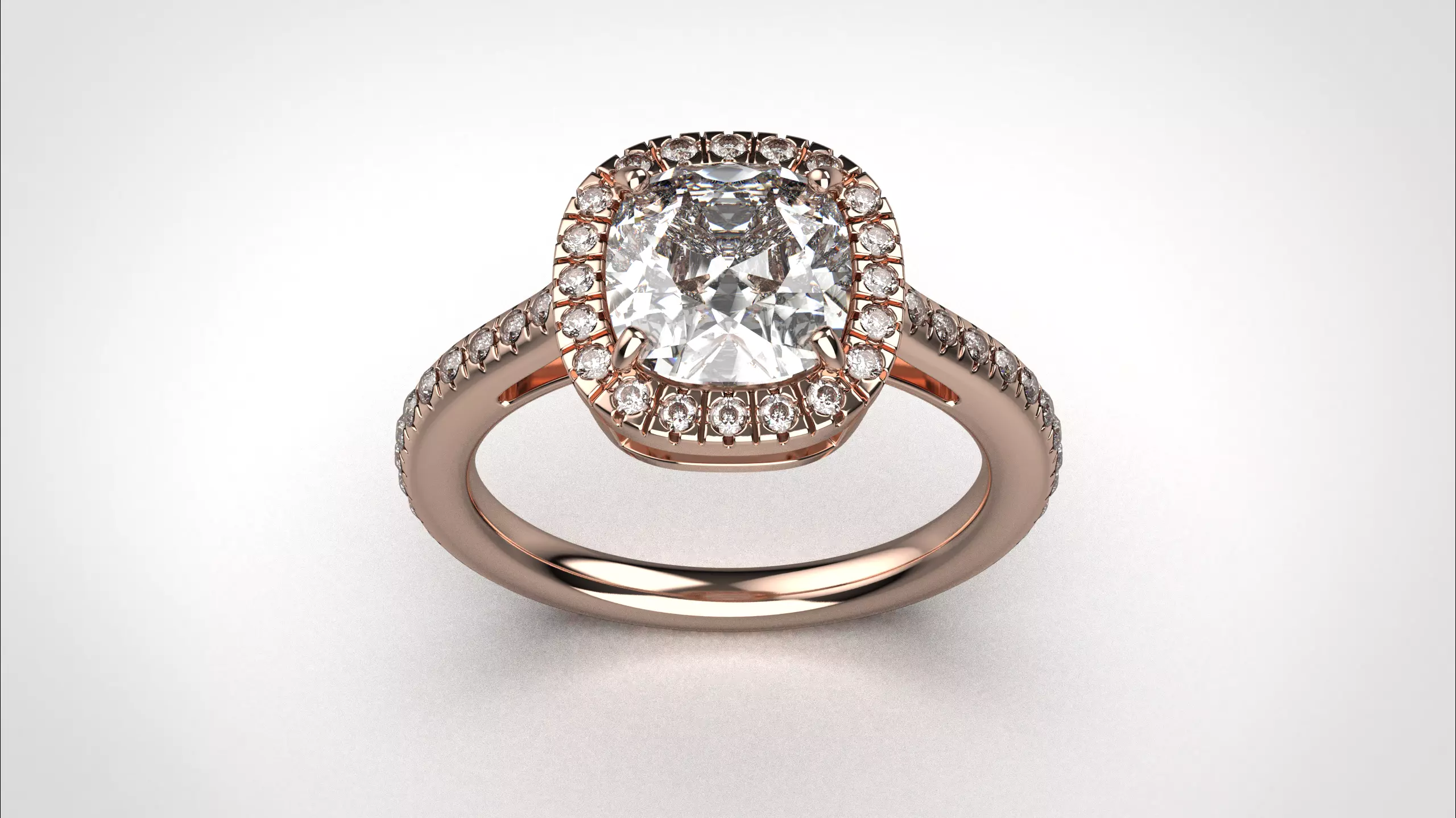 Cushion Halo ring stl obj 3D print model R153 3D print model 3D print model_17