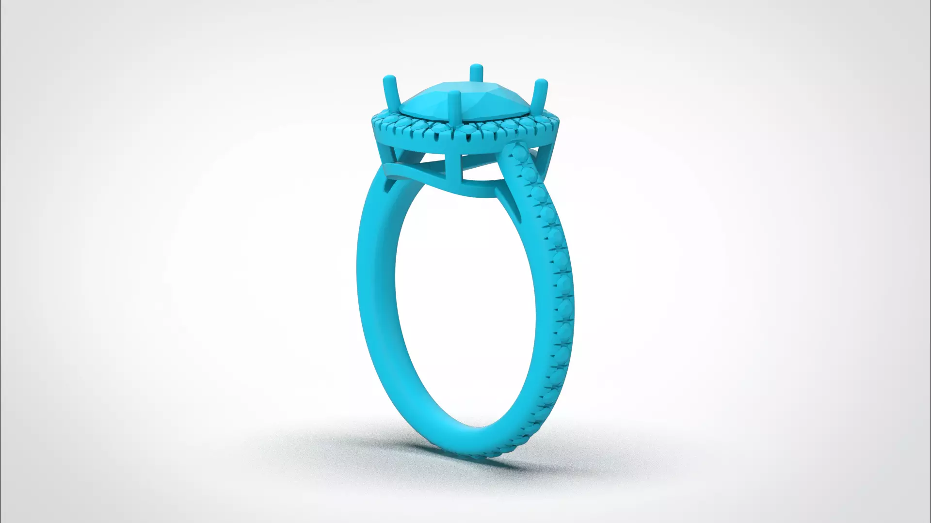 Cushion Halo ring stl obj 3D print model R153 3D print model 3D print model_27