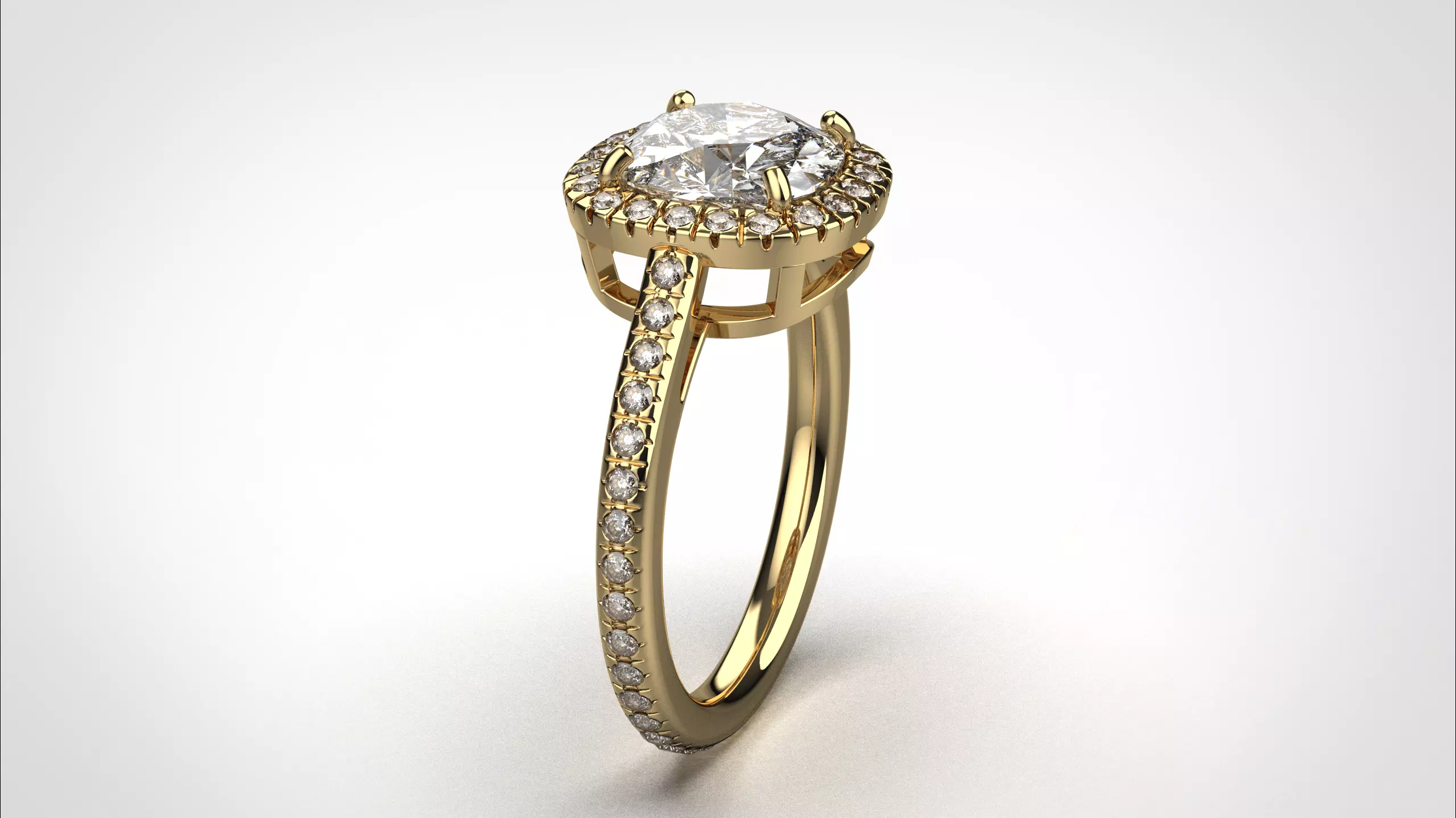 Cushion Halo ring stl obj 3D print model R153 3D print model 3D print model_11