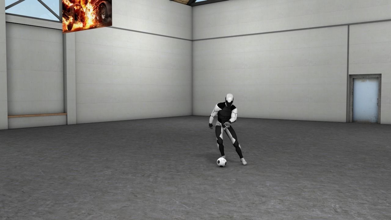 dribbling humanoid with soccer ball 3D model_4
