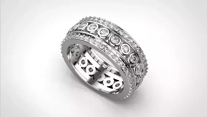 Band ring stl obj 3D print model R156 3D print model