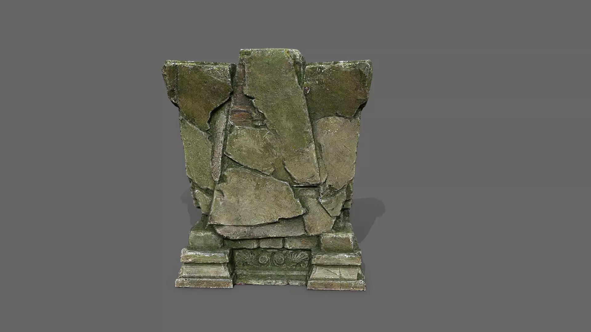 old throne Low-poly 3D model_5