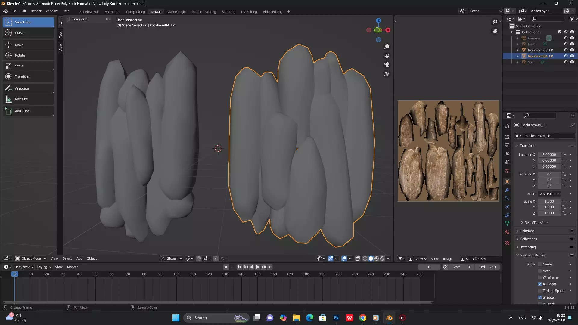 Rock Formation 3D model_0
