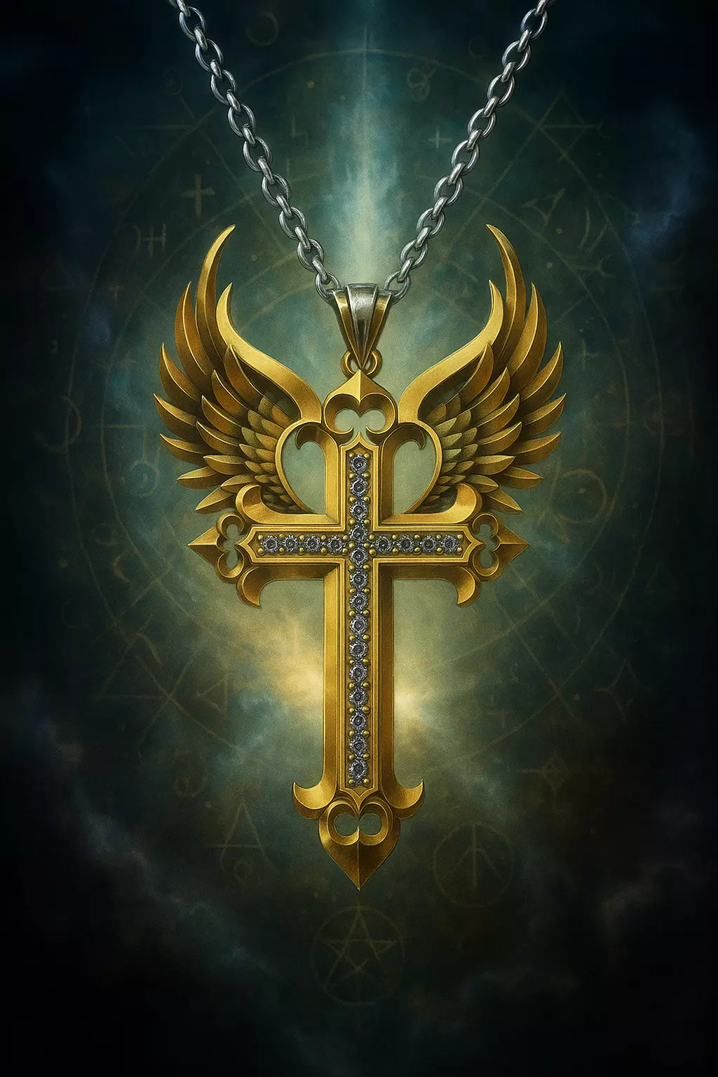 cross pendant 3D print model_0