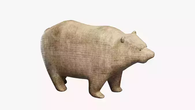 Wooden Bear Sculpture