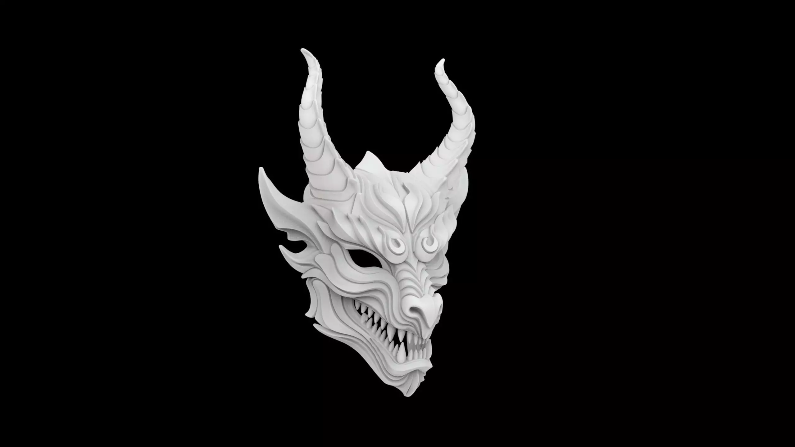 Dragon Mask for 3d Print Slt 3D print model_6