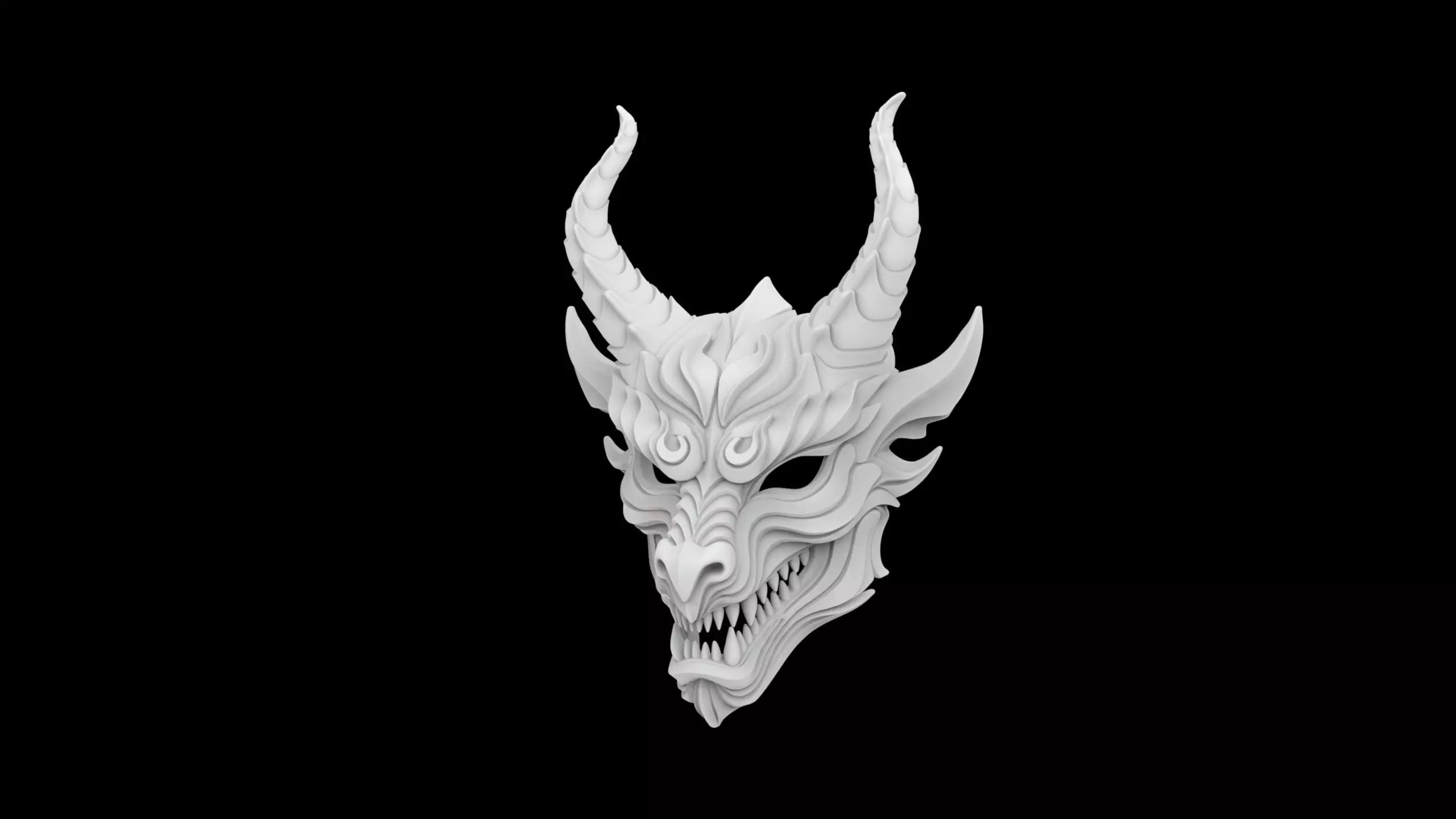 Dragon Mask for 3d Print Slt 3D print model_1
