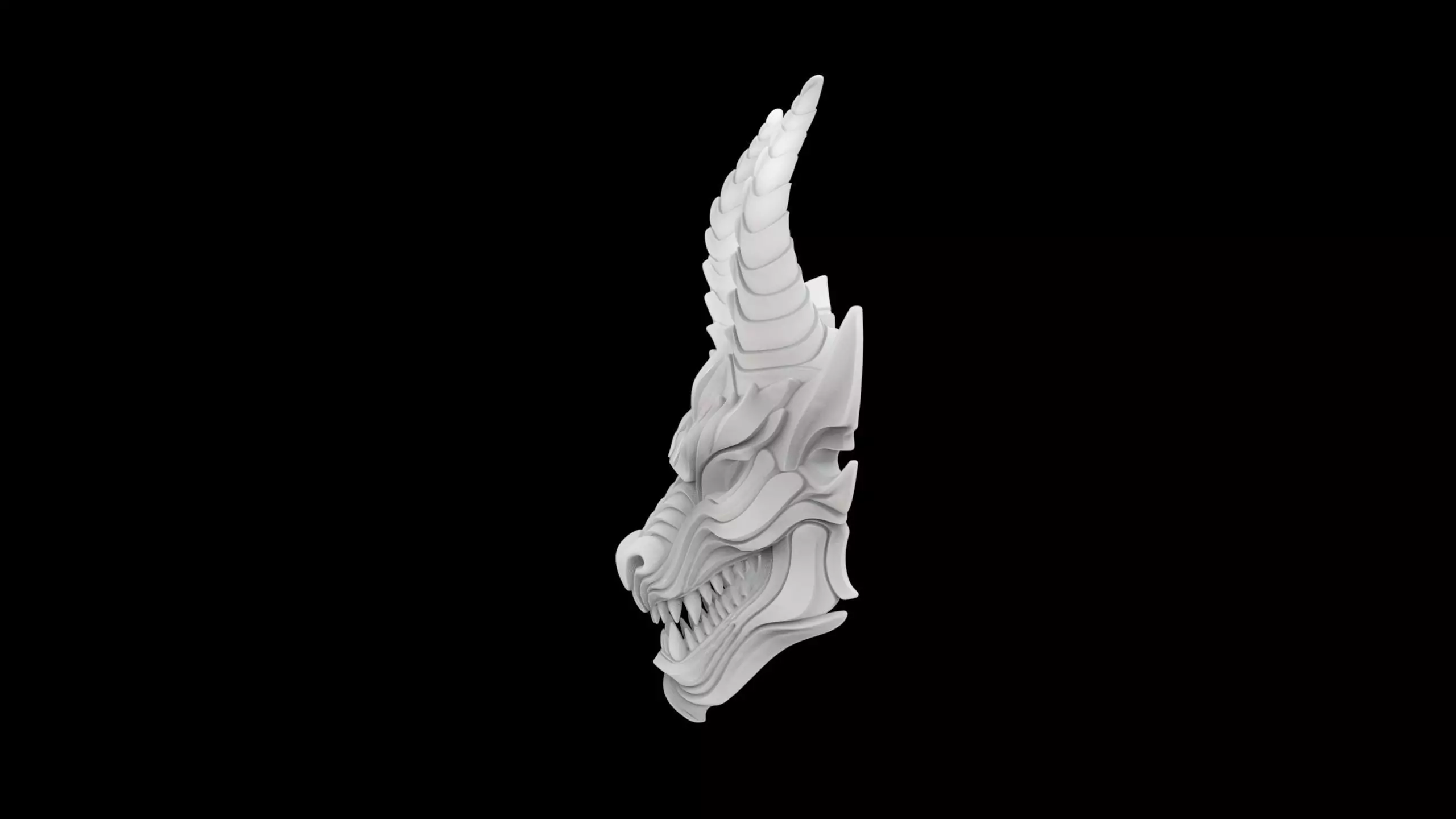 Dragon Mask for 3d Print Slt 3D print model_2
