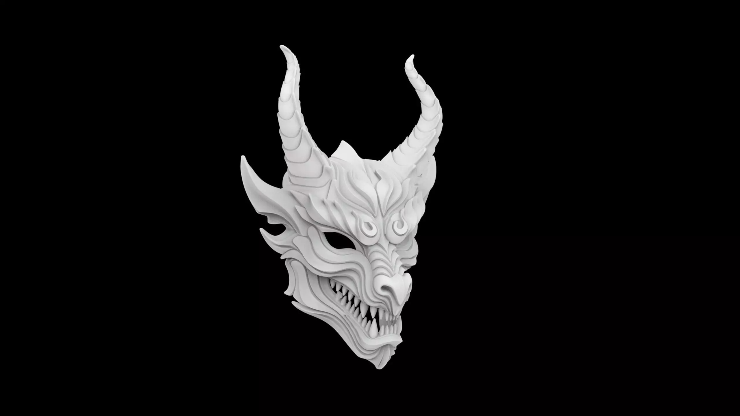 Dragon Mask for 3d Print Slt 3D print model_0