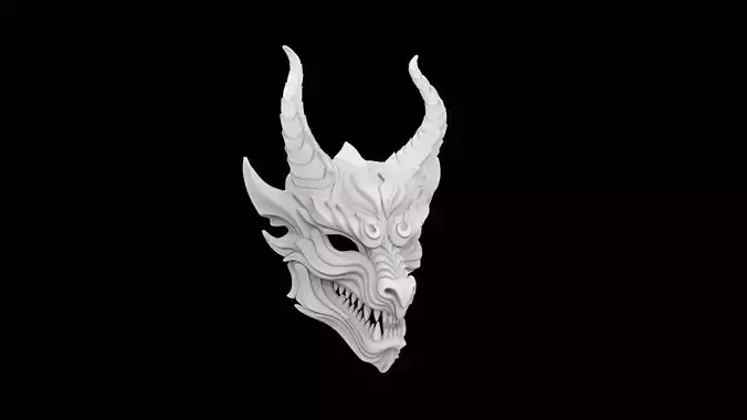 Dragon Mask for 3d Print Slt 3D print model Dragon Mask for 3d Print Slt 3D print model